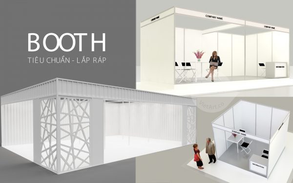 Booth lắp ráp, gian hàng tiêu chuẩn. Một số kiểu gian hàng tiêu chuẩn.