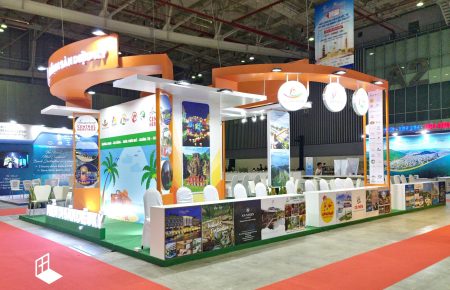 Thiết kế thi công gian hàng Miền Di Sản Diệu Kỳ – Hội chợ Du lịch quốc tế TP. HCM 2023.