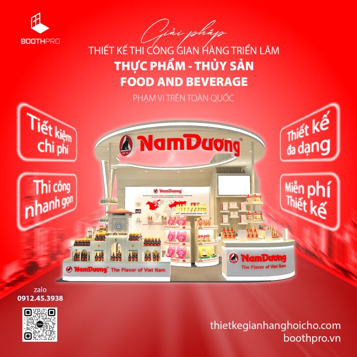 Kinh Nghiệm Thiết Kế Và Thi Công Gian Hàng Booth Cho Ngành Thực Phẩm, Thủy Sản, F&B